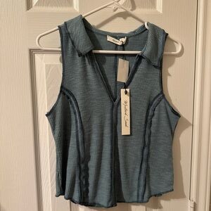 Collared tank top